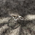 Urban Trendly Water Wave Silver Ring Geometric Women