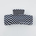 Urban Trendly Oversized Checkered Hair Claw Clip Women