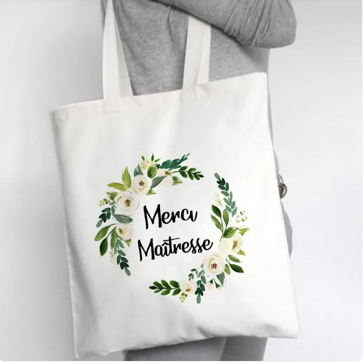 Urban Trendly Fleur Canvas Tote Bag Minimalist Women