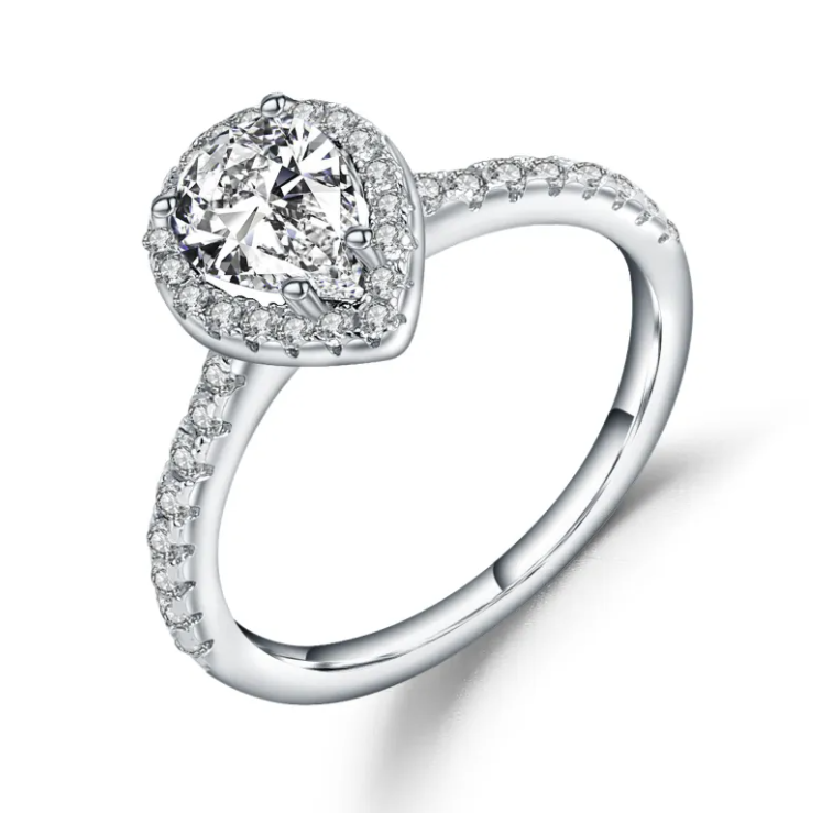 Urban Trendly Gemstone Crystal Ring Sterling Silver Women