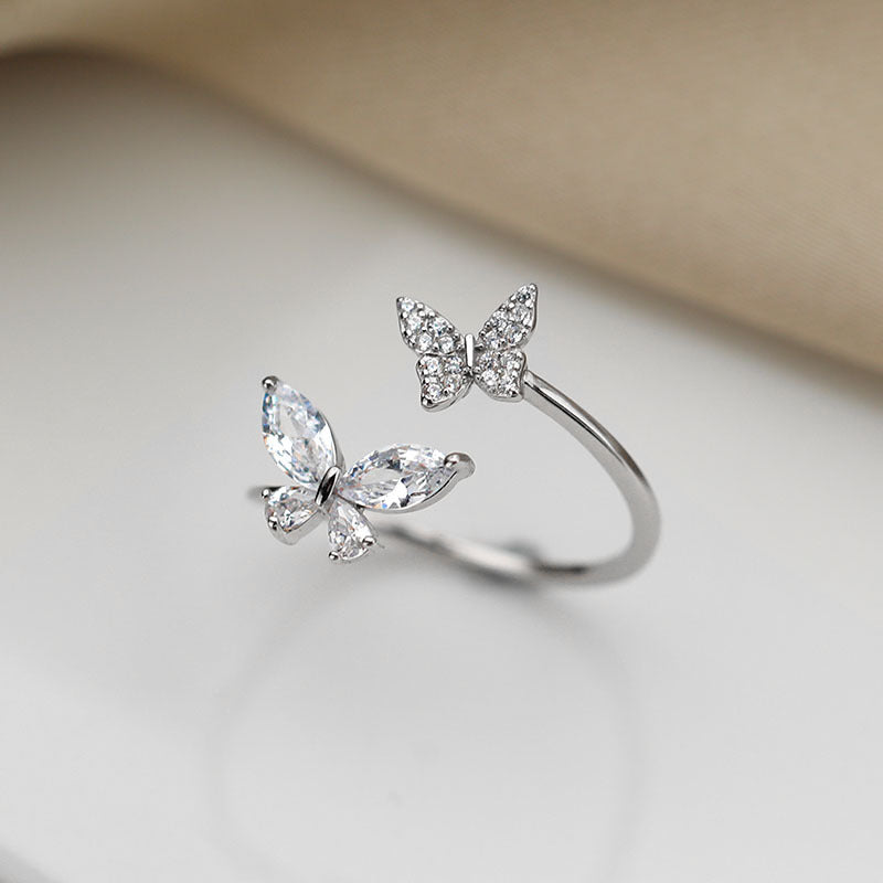 Urban Trendly S925 Sterling Silver Butterfly Ring Women