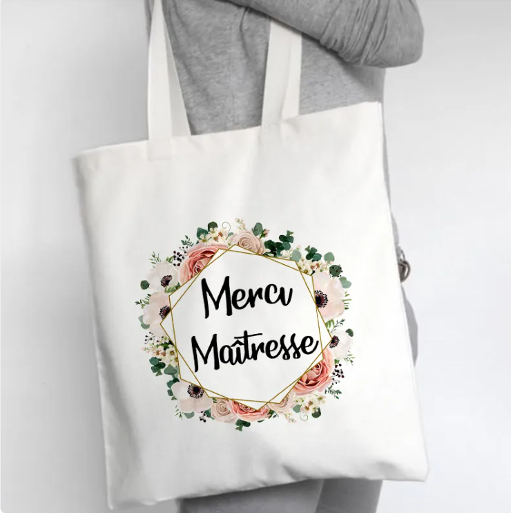 Urban Trendly Fleur Canvas Tote Bag Minimalist Women