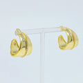 Urban Trendly Gold Hoop Earrings with CZ Sparkle