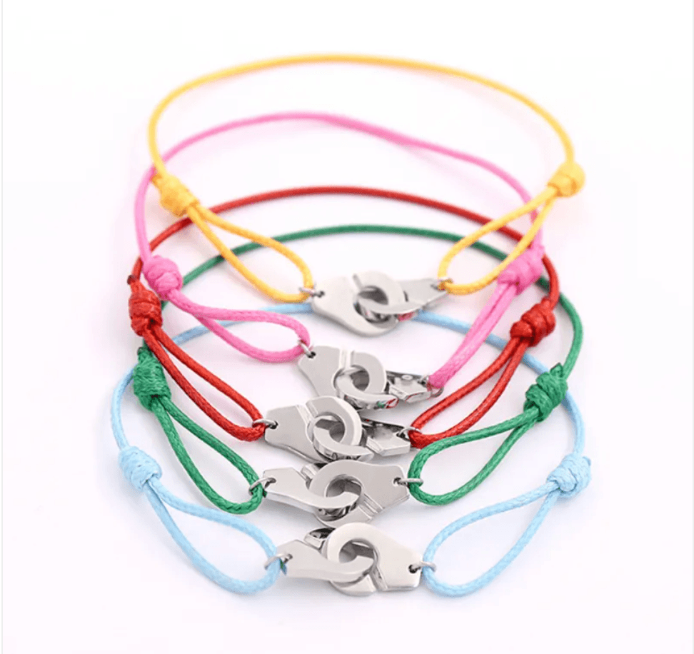 Urban Trendly Couple Leather Bracelet Stainless Steel