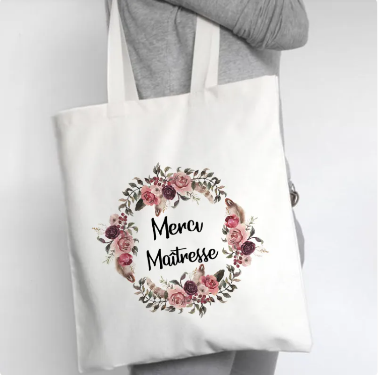 Urban Trendly Fleur Canvas Tote Bag Minimalist Women
