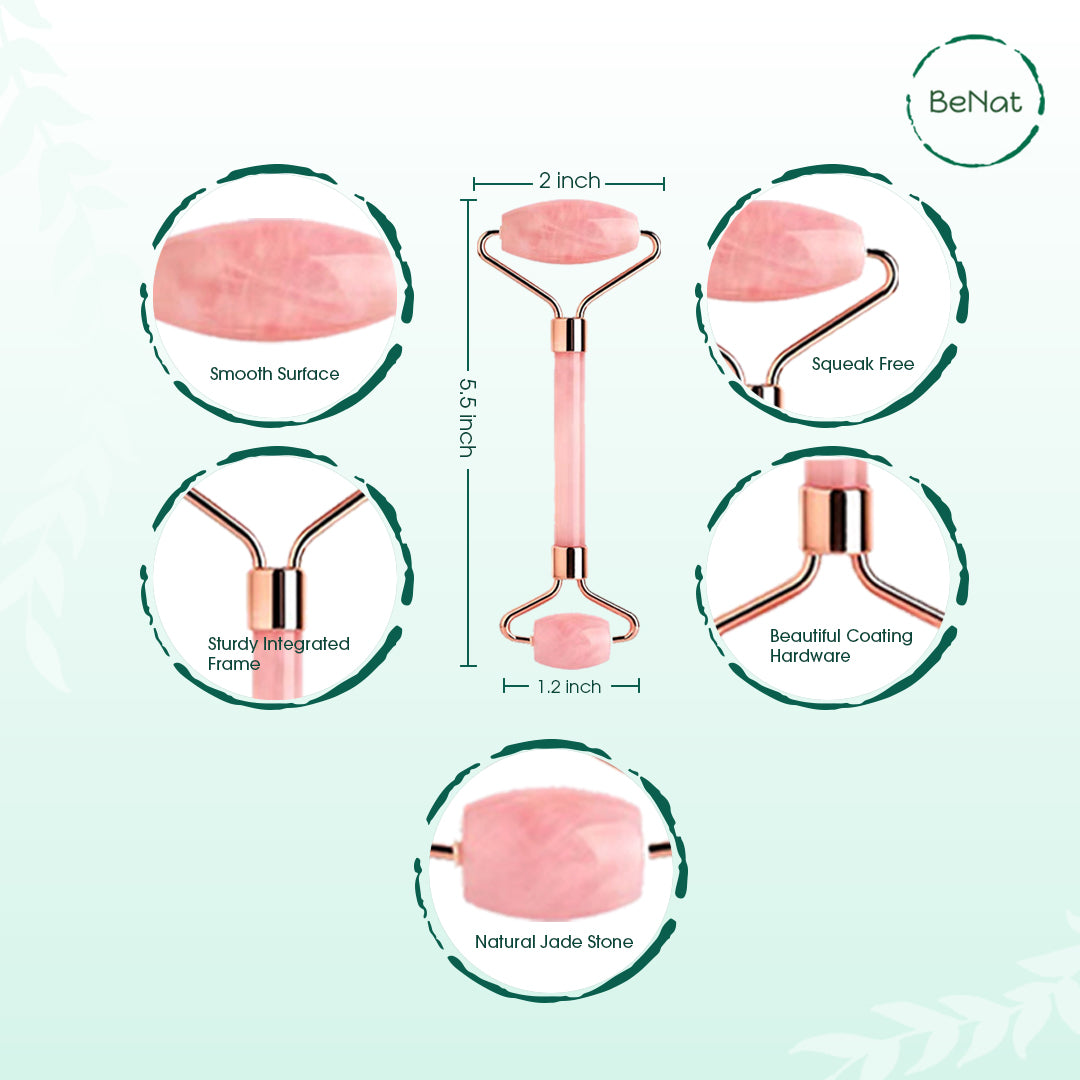 Urban Trendly Rose Quartz Face Roller Skincare Women