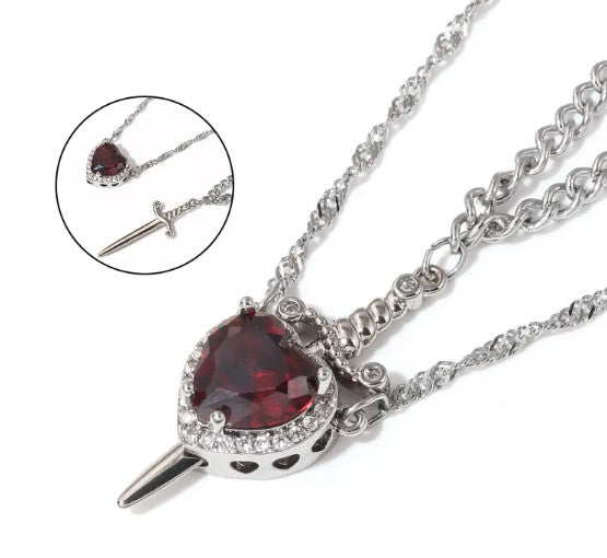Urban Trendly Love Dagger Couple Necklace Stainless