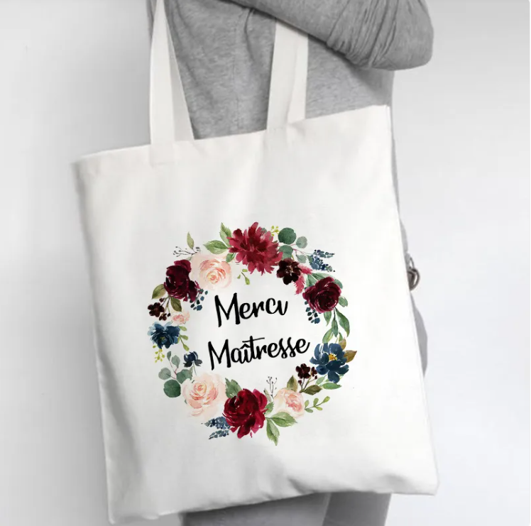 Urban Trendly Fleur Canvas Tote Bag Minimalist Women