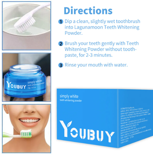 Urban Trendly Teeth Whitening Brightening Powder Smile