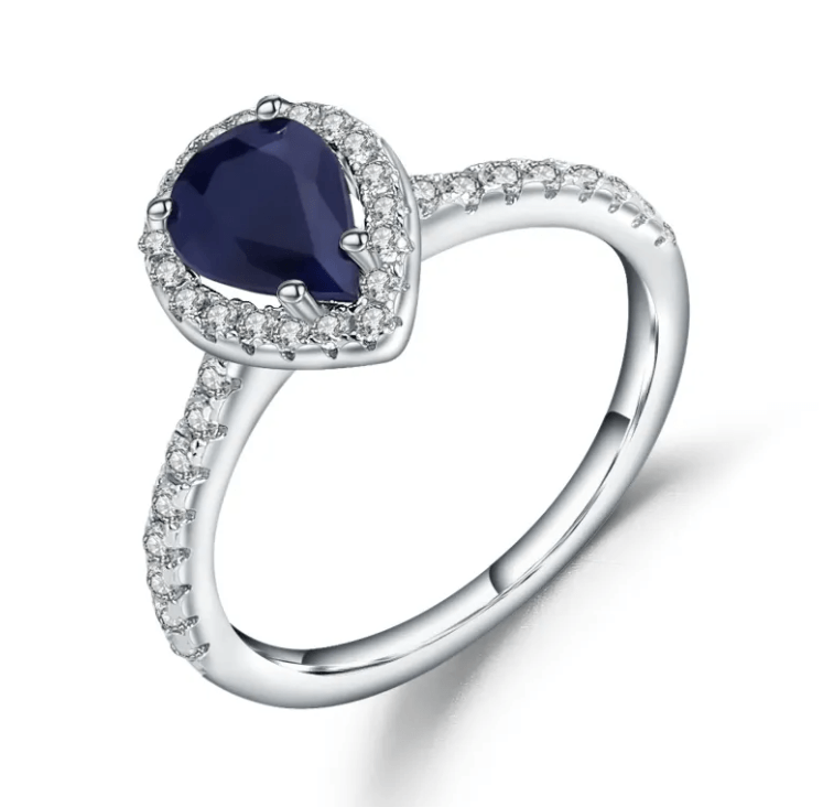 Urban Trendly Gemstone Crystal Ring Sterling Silver Women