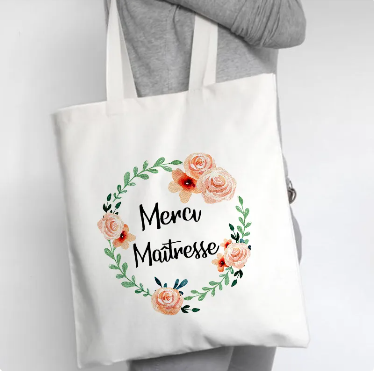 Urban Trendly Fleur Canvas Tote Bag Minimalist Women